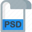 psd, document, extension, file, folder, paper 