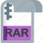 rar, document, extension, file, folder, paper 
