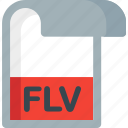 flv, document, extension, file, folder, paper