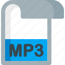 mp3, document, extension, file, folder, paper