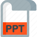 ppt, document, extension, file, folder, paper