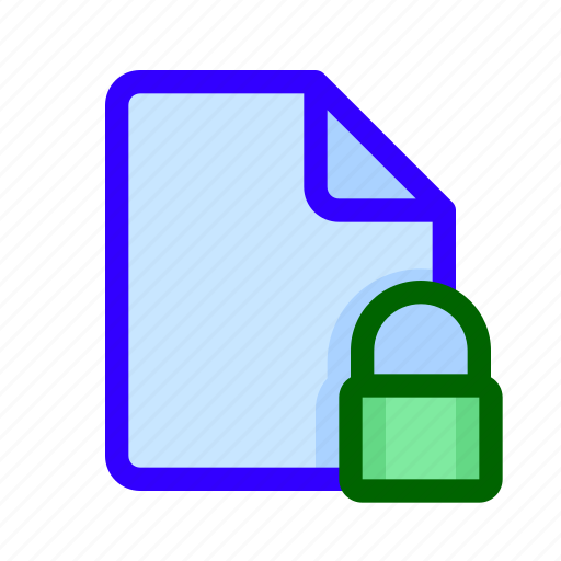 Document, file, locked, padlock icon - Download on Iconfinder
