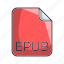 document file format, epub, extension, file 