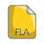 code file format, fla, extension, file 