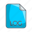 log, system file format, extension, file 