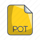 document file format, pot, extension, file