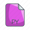 code file format, py, extension, file