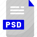 doc, psd, folder, file, document, format