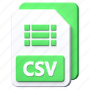 csv, xls, file, format, extension, type, document