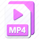 mp4, video, file, film, multimedia, extension, document