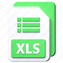 xls, excel, file, format, document, extension, type, data