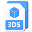 3ds, 3d, file, extension, type, format, document 