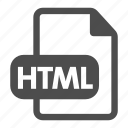document, extension, file, format, html, internet, page