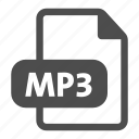audio, document, extension, file format, mp3, music, sound