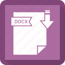document, docx, extension, format, paper