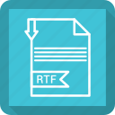 document, extensiom, file, file format, paper, rtf