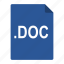 doc, file, format, microsoft, office, word 