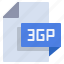 3gp, document, extension, file, file format, format 