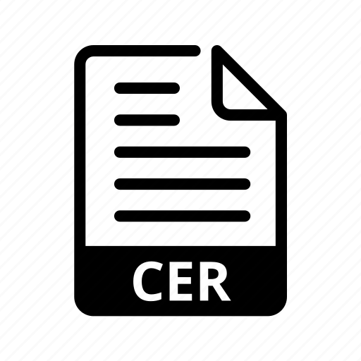 Cer, extension, format, document icon - Download on Iconfinder