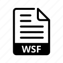 wsf, file format, extension, format