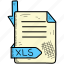 document, file, format, xls 