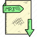 document, file, format, mp3