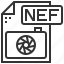 file, type, document, extension, nef 