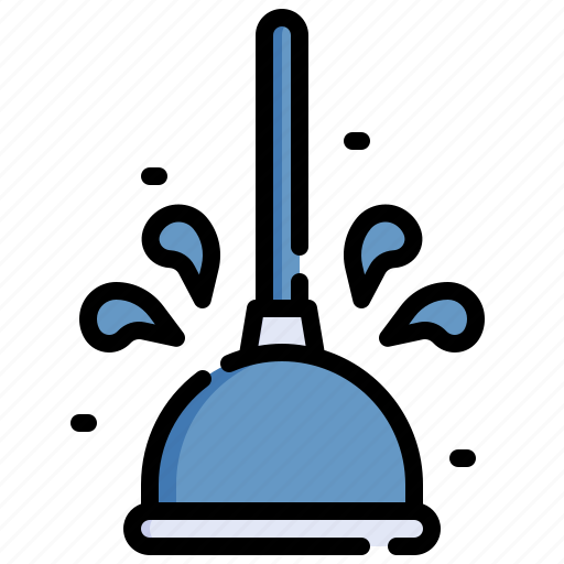 Plunger, drain, plumber, bathroom, tool icon - Download on Iconfinder