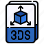 3ds, format, archive, document, file 