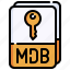 mdb, format, key, file, extension, document 