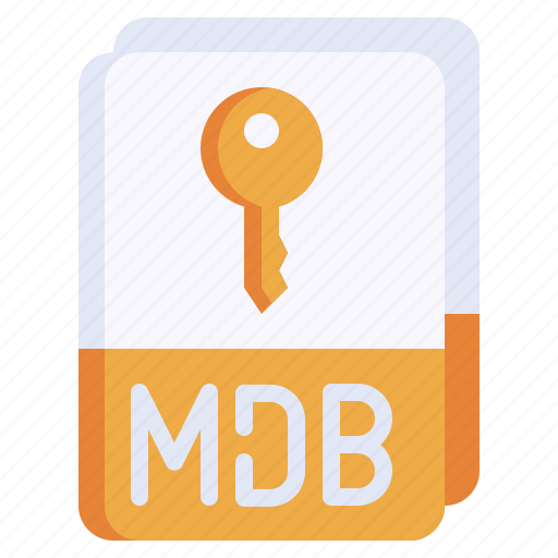 Mdb, format, key, file, extension, document icon - Download on Iconfinder