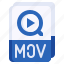 mov, archive, document, file, video 