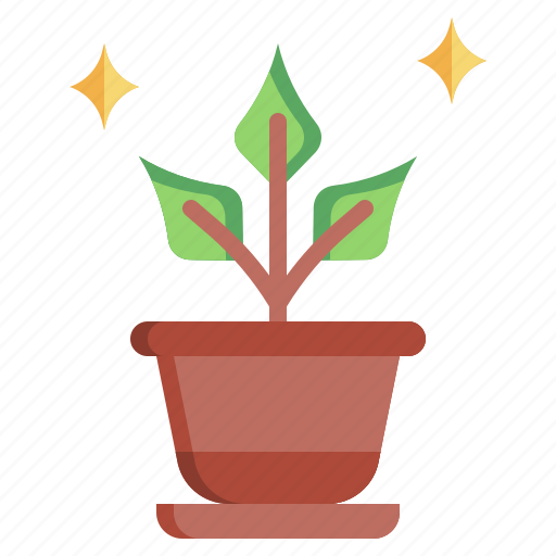 Potted, plant, flower, pot, farming, gardening, household icon - Download on Iconfinder