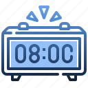 digital, clock, alarm, time, date, electronics
