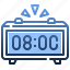 digital, clock, alarm, time, date, electronics 