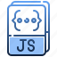 js, file, extension, document, digital, format 