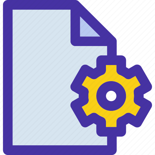 Data, document, file, format, gear, setting, options icon - Download on Iconfinder