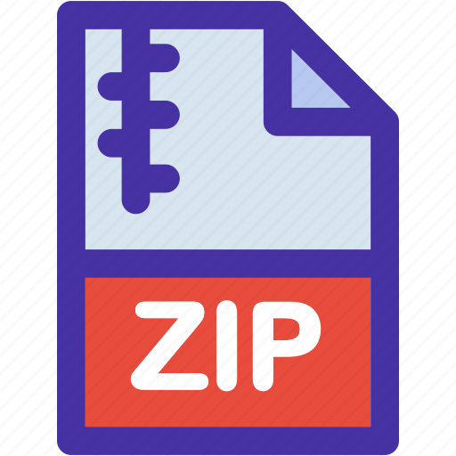 Document, extension, file, format, zip icon