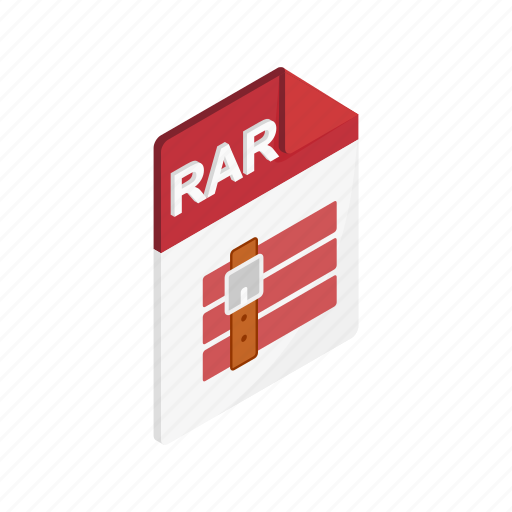 Archive, isometric, object, page, rar, sign, web icon - Download on Iconfinder