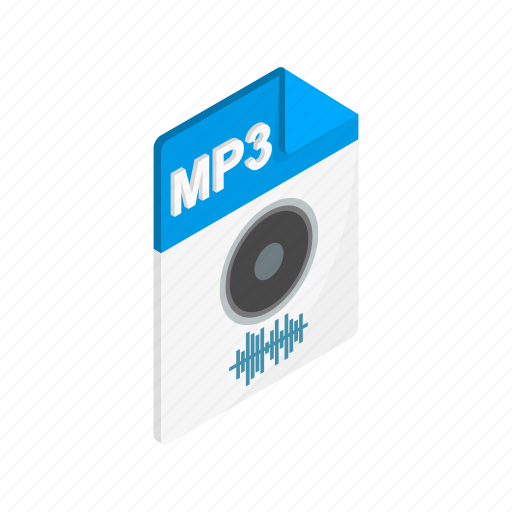 Audio, file, isometric, mp3, music, sign, web icon - Download on Iconfinder