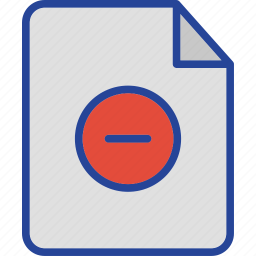 Delete, document, file, minus, remove file icon - Download on Iconfinder