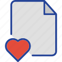 bookmark, document, favourite, file, heart, favourite file