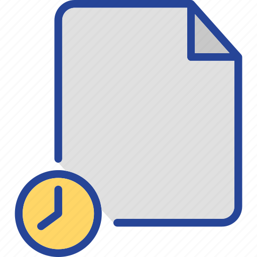 Clock, document, time management, watch, file management icon - Download on Iconfinder