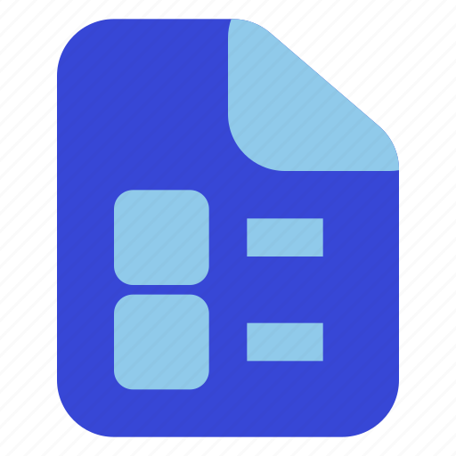 List, file, extension, document, file type, type, format icon - Download on Iconfinder