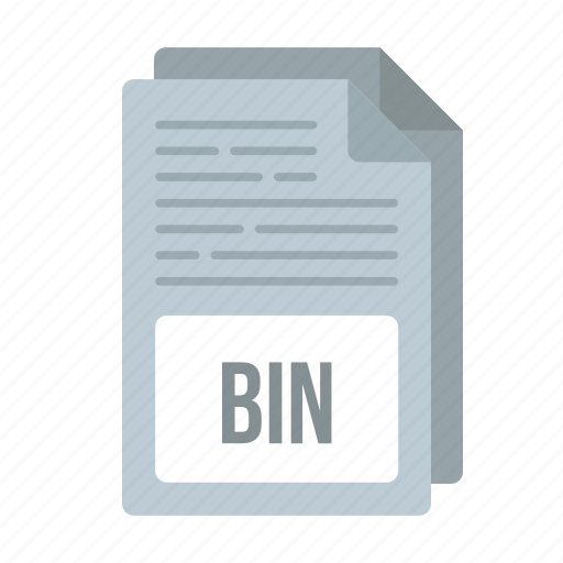 Bin, bin icon, document, extensiom, file, format icon - Download on Iconfinder