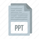 document, extensiom, file, format, ppt, ppt icon