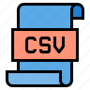 csv, file, document, form