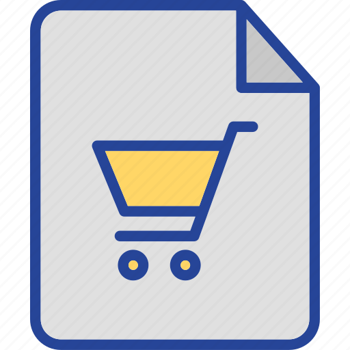 Cart, document, sales, shopping list, document cart icon - Download on Iconfinder