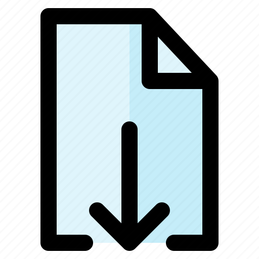 Download, file, document, arrow, down icon - Download on Iconfinder