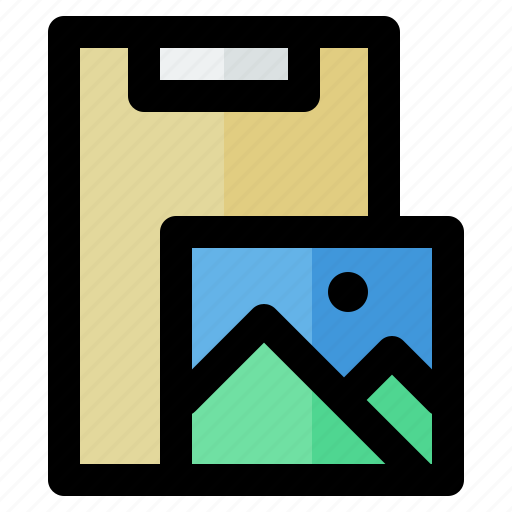 Paste, image, clipboard, picture, file, paste media icon - Download on Iconfinder